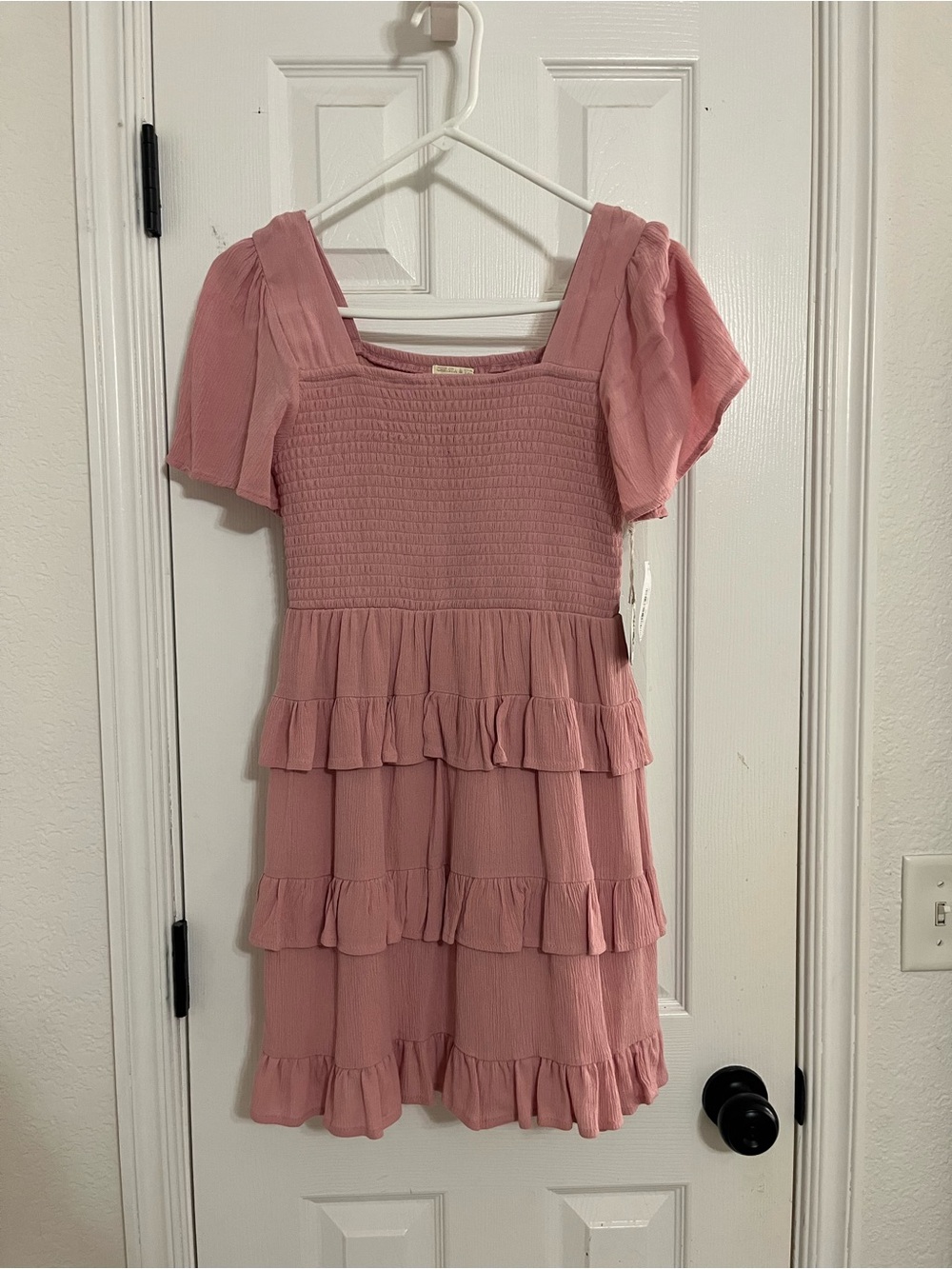 Chelsea & Violet(Dillards) Dusty Rose Ruffle Tiered Dress